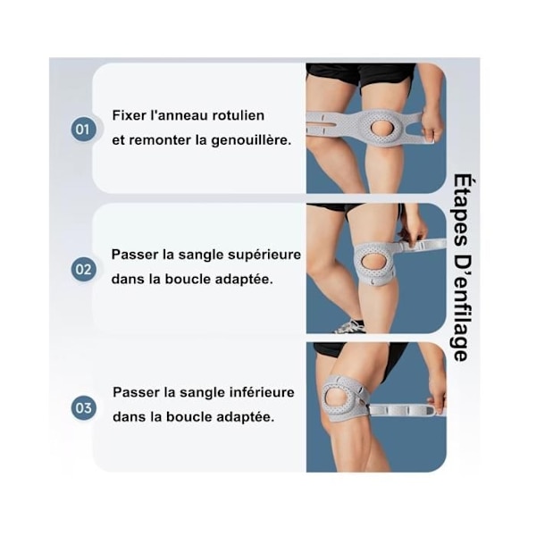 Knäskydd - Orthopatella - Justerbart - Lättviktskomfort - Förstärkt stöd - Unisex