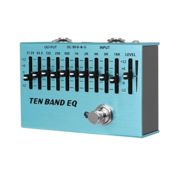 SA-01 10-Bands Equalizer Controller Elgitarrpedal EQ Effektpedaler True Bypass Gitarrbasdelar och Tillbehör