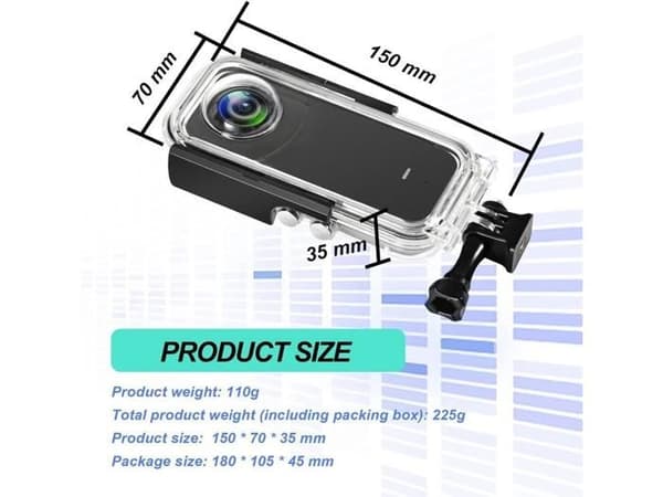 Vedenpitävä kotelo Insta360 One -action-kameralle