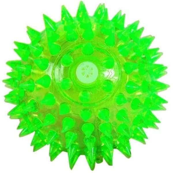 Set med 6 lysande bollar - Hundleksaker - Elastiska - Pip - Liten storlek: 6,3 cm