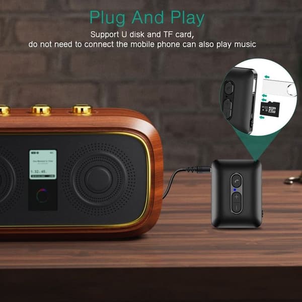 Bluetooth Transmitter Receiver, Trådløs Bluetooth Adapter, Bluetooth 5.4 Audio Adapter Musikmodtager
