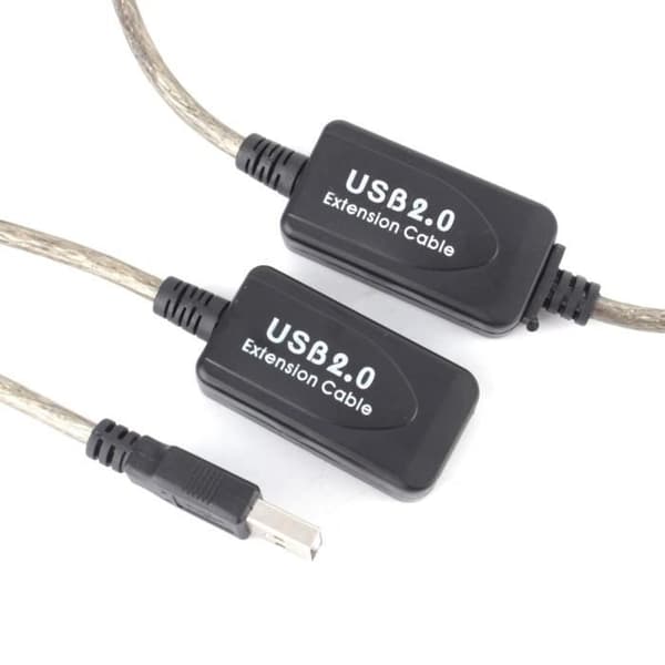 CESAR 15M USB 2.0 Type A uros-naaras jatkokaapeli, musta