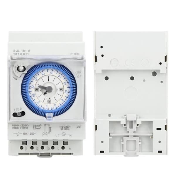 SUL181D Mekanisk Timer 15 Minutter 24 Timer Relé Tidsbryter 250VAC 16A