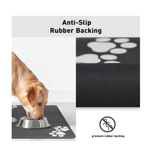 Fodermåtte - Ikke specificeret - 40x60 cm - Absorberende - Skridsikker - Let at rengøre