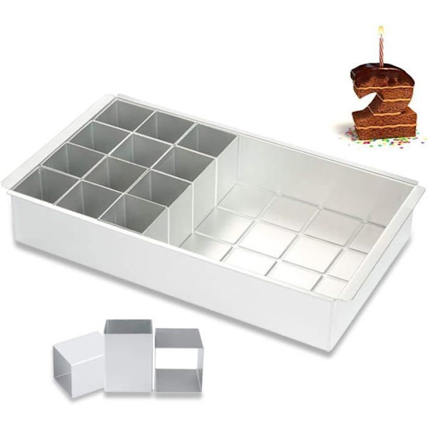 Bageform i aluminium, nummerformet bageform, fantastisk til fødselsdage, bryllupper osv.
