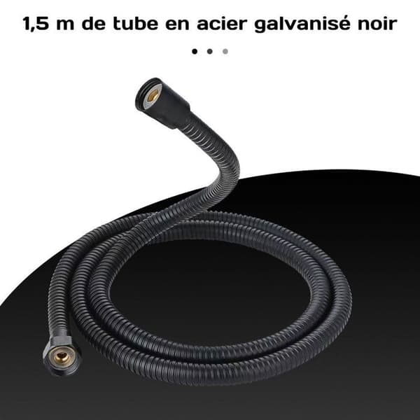 Massasjedusjhode med 6 spraymoduser, dusjhode med 1,5M slange, stort vannbesparende dusjhode