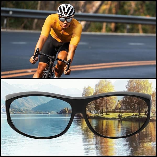 (Silverlinser) Polariserade solglasögon med fodral Silver Glasses