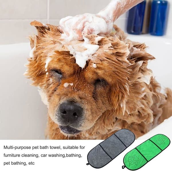 2-delt hundebadekåbe, hundehåndklæde, superabsorberende hundebadekåbe, superabsorberende hundebadehåndklæde