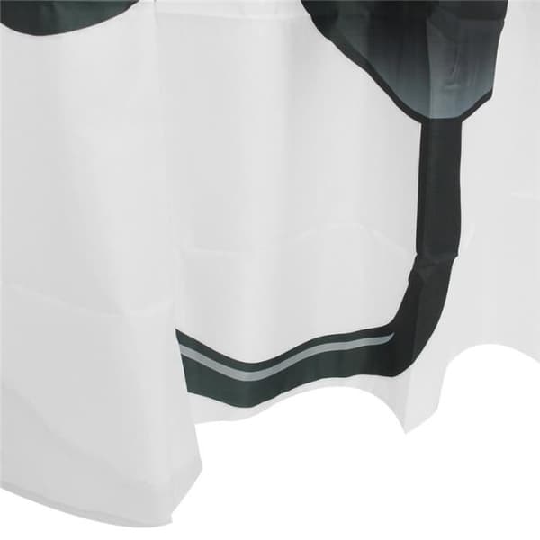 (Sort) Polyester stof bruseforhæng 180 x 180cm - TEMPSA - Sort - Moderne - Design Black