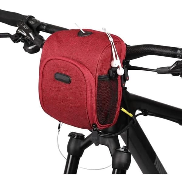 (Röd) Cykelstyre väska - Ej specificerad - Röd - Vattentät - 1680D polyester - Multifunktionell Red