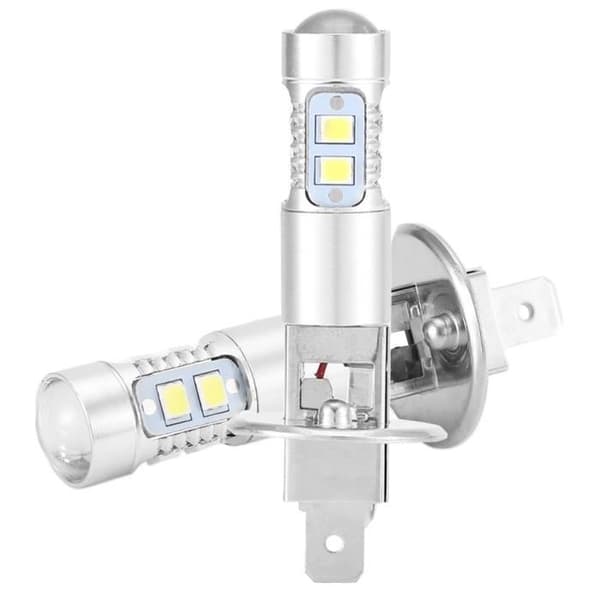 2-delt H1 LED Bil Superhvit Tåkelyspære Kit 100W