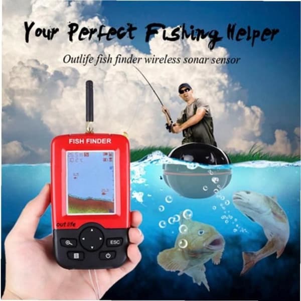 FISKFINDAR EKOLOD PROCESS SENSOR BÄRBAR TRÅDLÖS DISPLAY FÄRGGLAD FÖR KARPFISKE