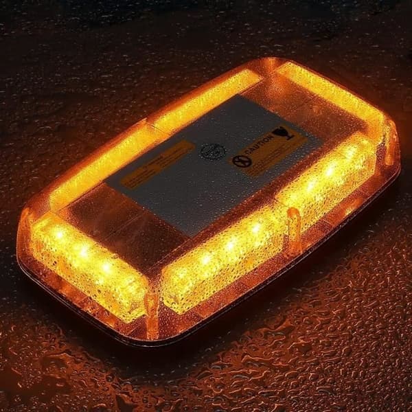 24 LED Varsellys Tak Strobelys Bar med Magnetisk Base
