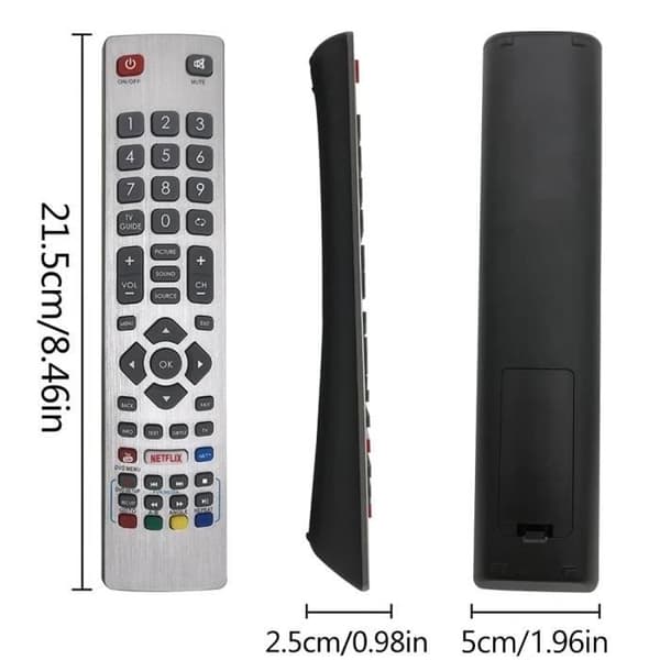 Fjernkontroll - RNCYN - Sharp Aquos - Sølv - Smart TV-kompatibel - Netflix