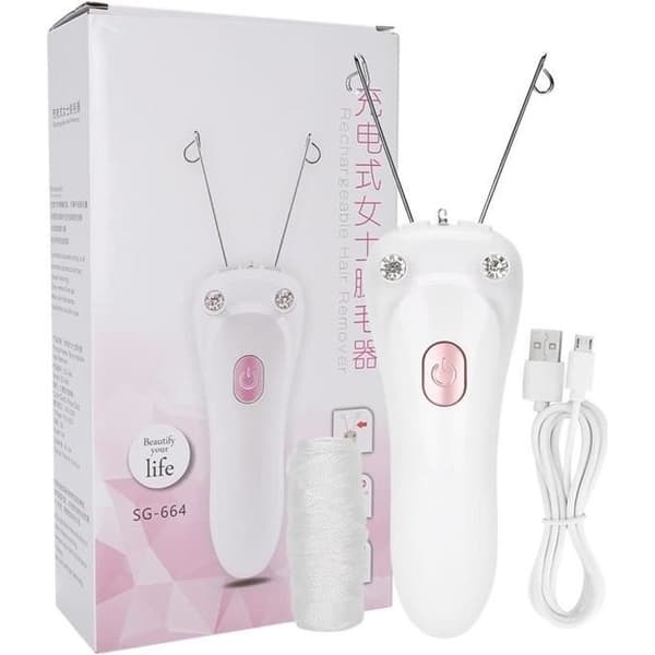 Threading Epilator Elektrisk Threading Epilator USB Opladning Bomuld Threading Epilator