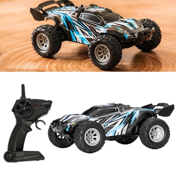 Fjernstyret bil - RC Drifting bil legetøj med LED-lys - 1/32 skala - Sort