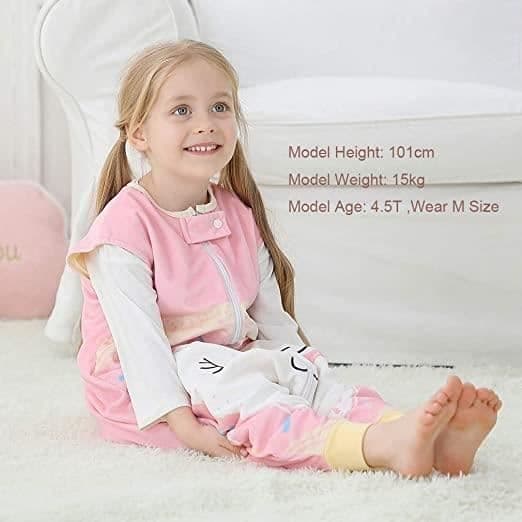 (l-Rose) Barnsovsäck - AMOUNE - Vinterpyjamas sovsäck - Rosa - Unisex - 1-6 år Pink L