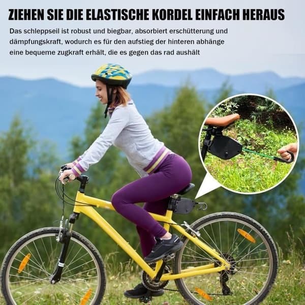 Infällbart cykeldragrep, barns cykeldragstång, dragkabel, barns dragrep