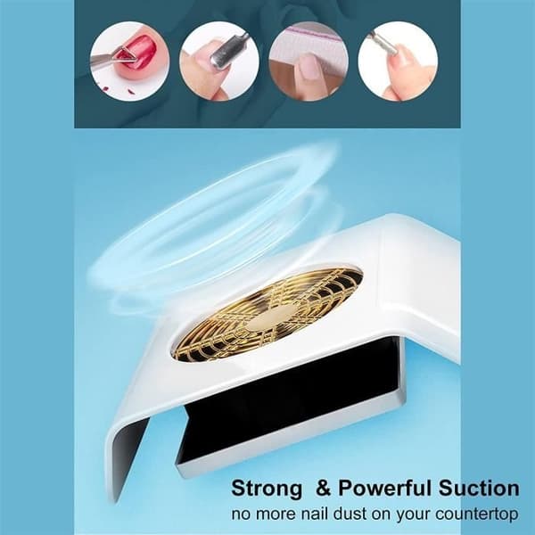 (Hvit) SPECOOL Neglestøvsuger - 40W - For profesjonelle neglesalonger white