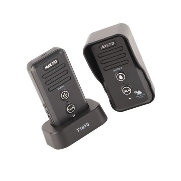 Smart Intercom Dørklokke, Trådløs Intercom Dørklokke, 1500m Lang Rækkevidde, Vandtæt, Hardware Kit, Sort