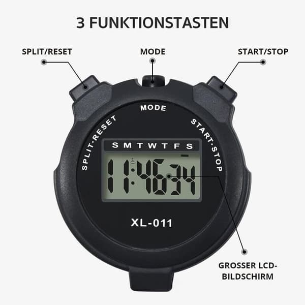 Elektronisk stopur - Uspecificeret - Multifunktionelt - Vandtæt - Til børn - Multisport