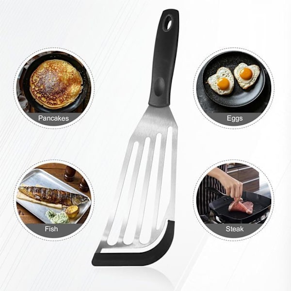 Fiskespatel - Ikke specificeret - 2 stk - Rustfrit stål - Silikone - Non-stick