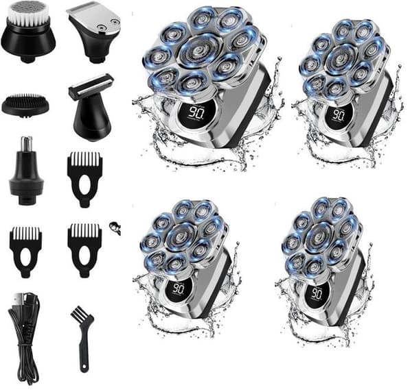 (Hopea) 4-pack miesten sähköparranajokonetta silver
