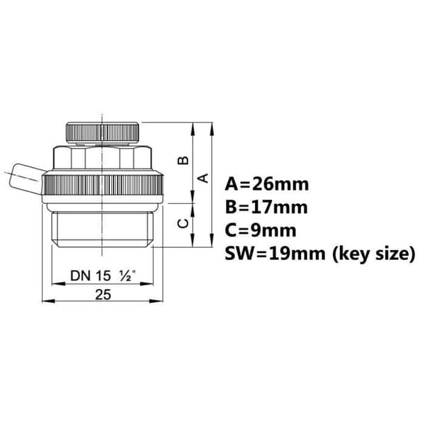 1-2\" BSP automatisk luftventil, hudkutt, automatisk lufte radiatorventil