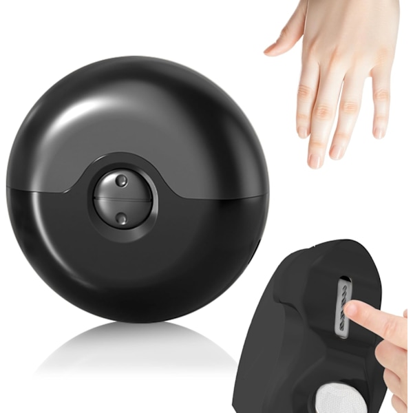 Uppgraderad 2-i-1 Elektrisk Poleringsautomatisk Nagelklippare, Elektrisk Nagelfil Passar för Äldre, Vuxna, Barn Black