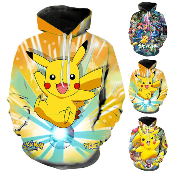 Barn Pojkar Flickor Cartoon Print Casual Sweatshirt Hoodie Pullover Toppar A 140cm