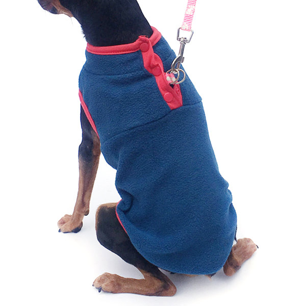 Husdjur Valp Katt Hund Jumper Väst Rock Kläder Vinter Kläder Tyg Dark Blue L
