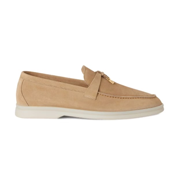LORO PIANA Summer Charms Walk Mockasiner i mocka Skin 41