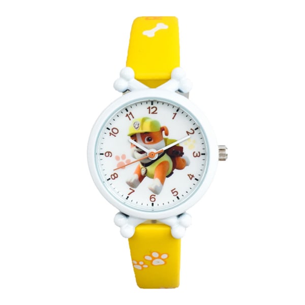 3D Paw Patrol klockor Quartz Watch Analog Barn Flickor Pojkar Barn Presenter Yellow