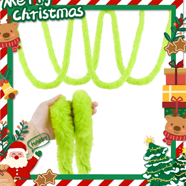 Julklapp Faux Fur Band Fur Trim Tyg Rulle Konstgjord Fuzzy Stripe för Träd Krans Bågar Dekor Hantverk Kostym Sömnad 5cm*2m