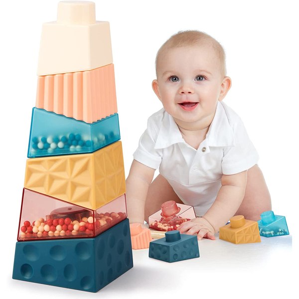 Sensoriska staplingsleksaker för Babys Montessori Baby Toys Toddler