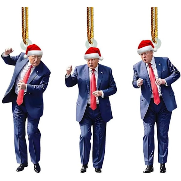 Julgranspynt 2024 Set med 3 Pynt för Julgran, Dansande Pynt, Julgåvor Hängande Juldekorationer 3PCS