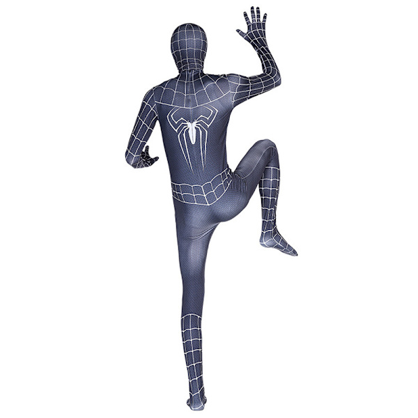 Musta Hämähäkkimies Puku Venom Cosplay Haalari Lapsille Pojille Black Spiderman 4-5Years = EU98-110