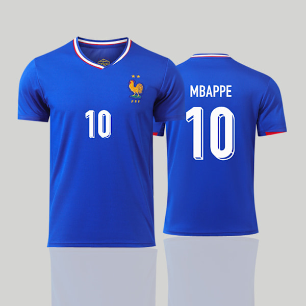 2024 Franska Hemmatröjor, NO.10 MBAPPE Fotbollströja, Sport Träning Kortärmad Fotbollstopp för Herr Fotbollströja L