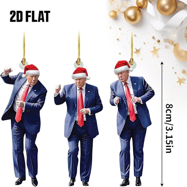 Julgranspynt 2024 Set med 3 Pynt för Julgran, Dansande Pynt, Julgåvor Hängande Juldekorationer 3PCS