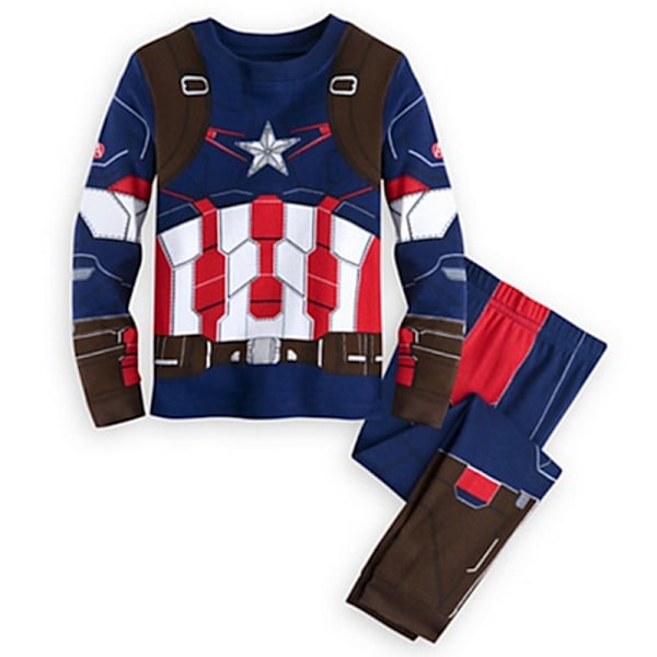 Dressy Daisy Boy The Avengers Pyjamas Halloween Klädsel Kostymer Festliga Party Kostymer Captain America 150cm