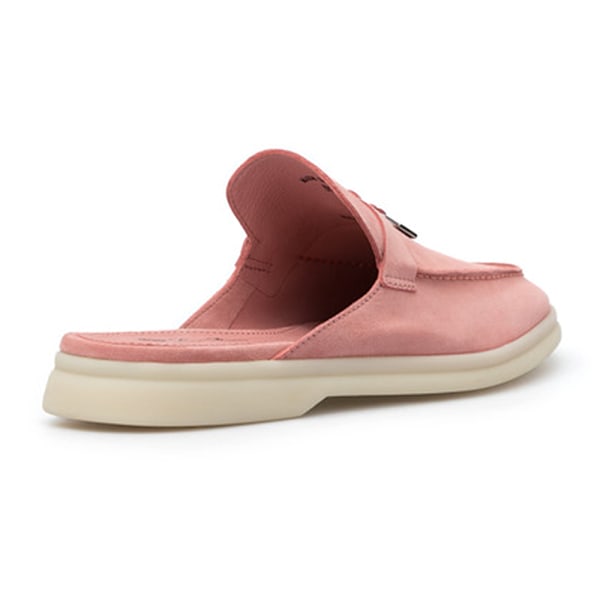 LORO PIANA Charms Walk utsmyckade mockasiner i mocka Pink 39