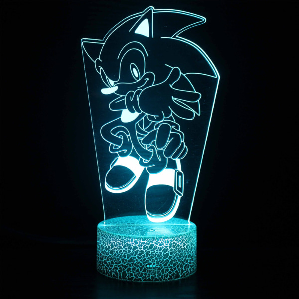 Sonic Night Light LED Colorful Touch Fjärrkontroll Bordslampa B