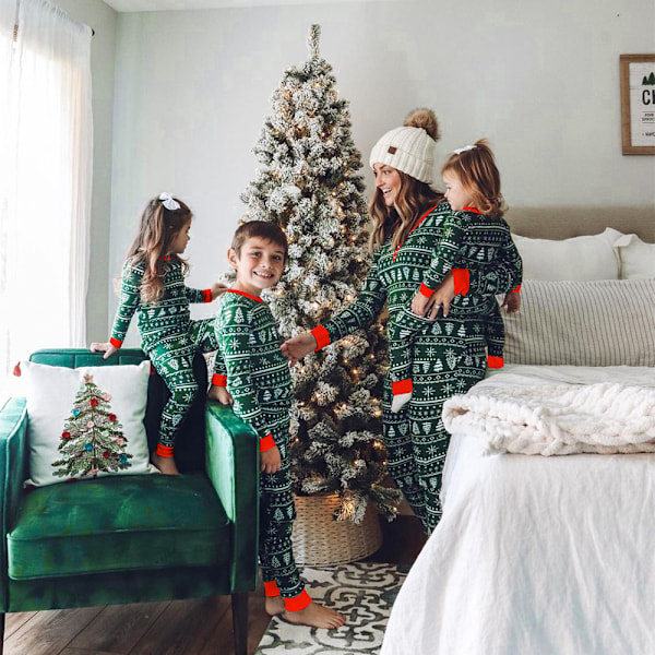 Julpyjamas för Familjen - Matchande Santa-Pyjamas för Kvinnor, Barn, Sömnkläder, Nattkläder, PJS Men M