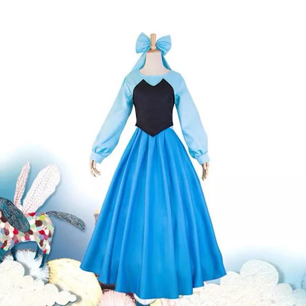 Vuxen Sjöjungfru Kostym Ariel Klänning Prins Eric Kostym Maskeraddräkt Cosplay Outfit L