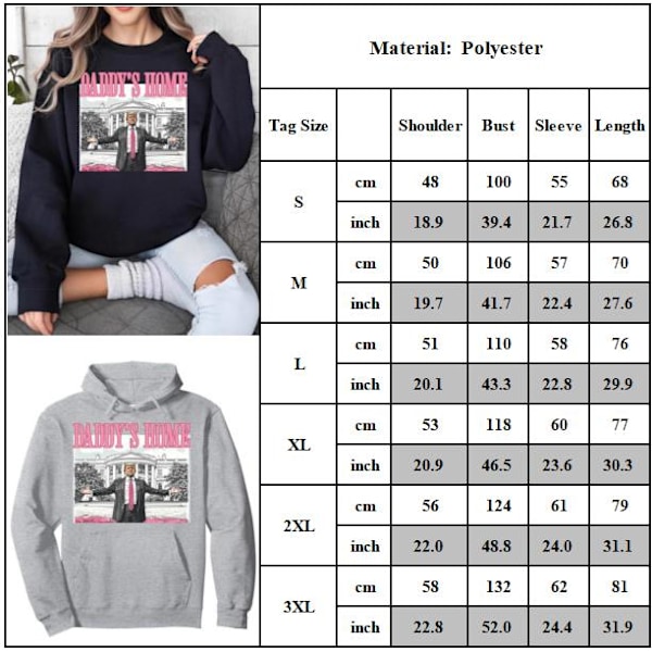 Unisex Sweatshirt för Herrar - Julrolig Hoodie med Lång Ärm, Skämt Hoodie, Vintertröja Black 2XL