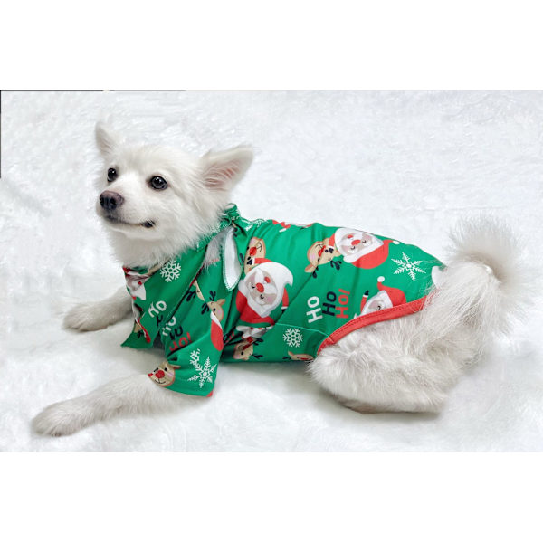 Joulu Pyjamat Perhe Yhteensopivat Joulupukki Kuviolliset Pyjamat Aikuiset Lapset Vauva Koira Joulu Yöasut Pyjama Setti Dog M