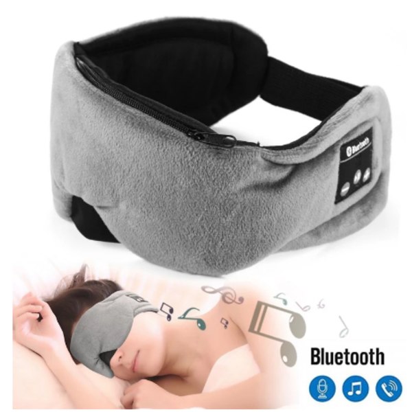 3D trådlös sömn Bluetooth -hörlurar Ögonmask Uppladdningsbar Blue