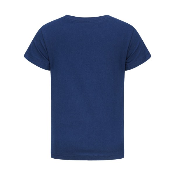 Barn Pojke Flickor Geometry Dash Kortärmad T-shirt Print sommarblus Navy Blue 11-12 Years