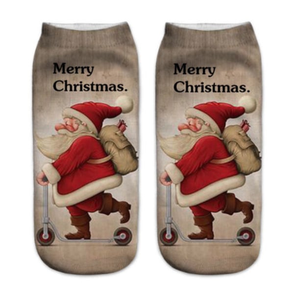 Julklapp Varmt Strumpor Vuxna Jul Nyhet Mjuk Låg Ankelstrumpor Christmas Santa Claus 1 Pair