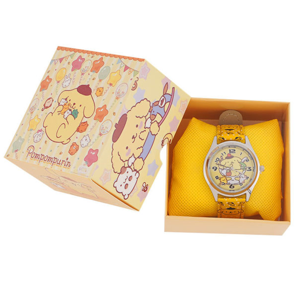 Sanrio Watch Kuromi Cinnamoroll Cartoon Quartz Clock Watch Girls Födelsedagspresent Box Watch Purin